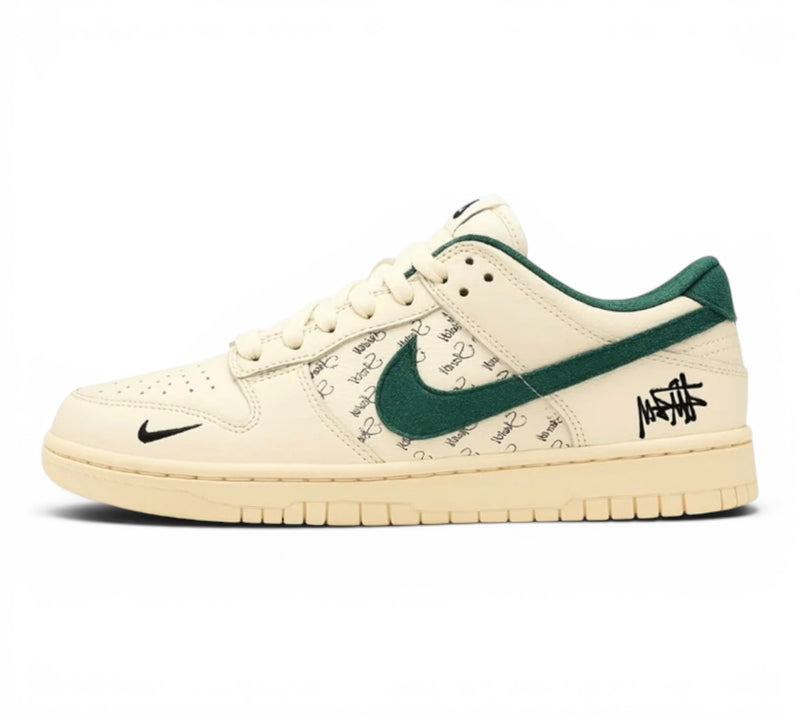 The Nike SB Dunk Low Stussy Off White Green