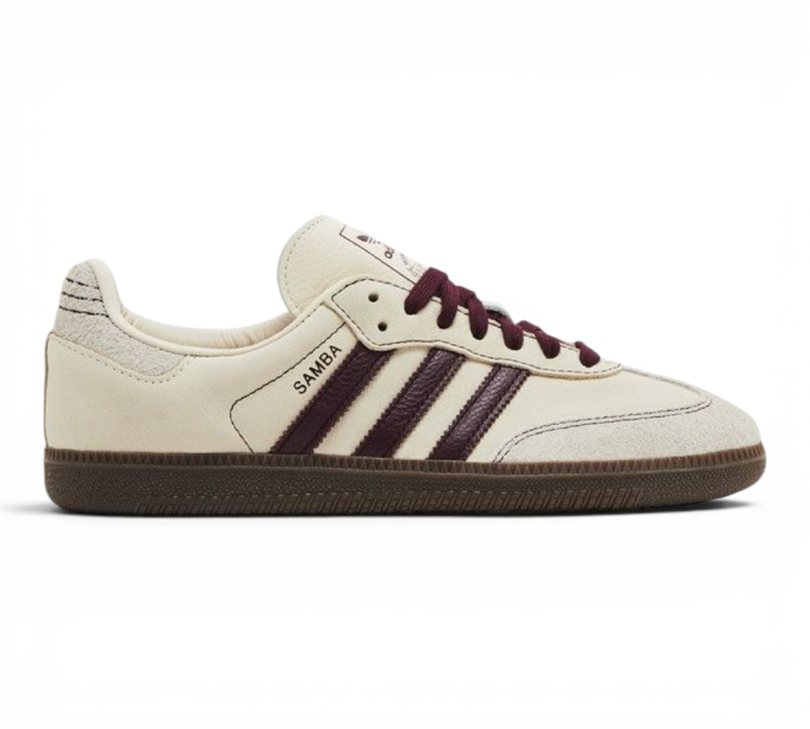 samba Wonder White Maroon inspired