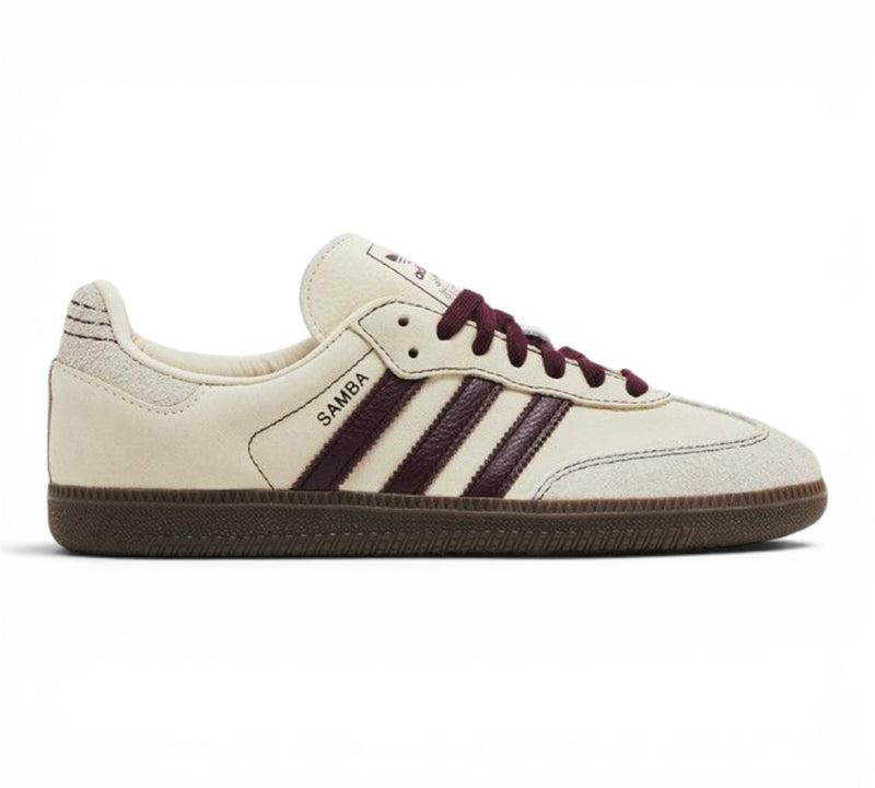 samba Wonder White Maroon inspired